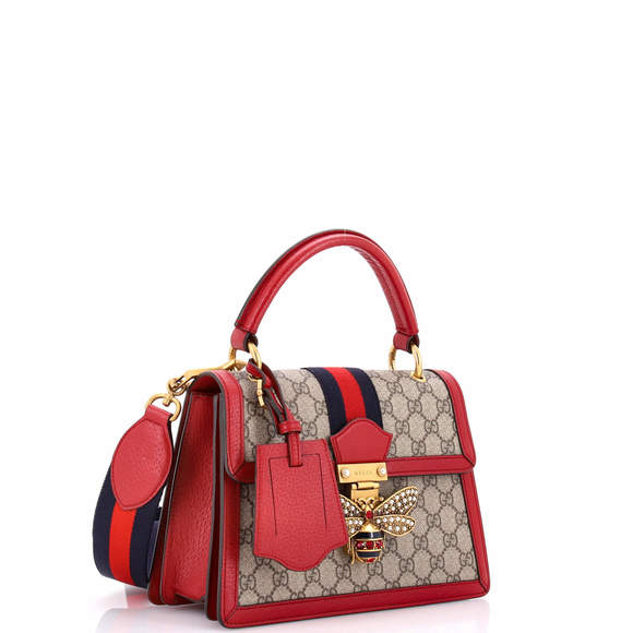 Gucci Small Queen Margaret Top Handle Bag GG Coated Canvas with Leather - Picture 2 of 5